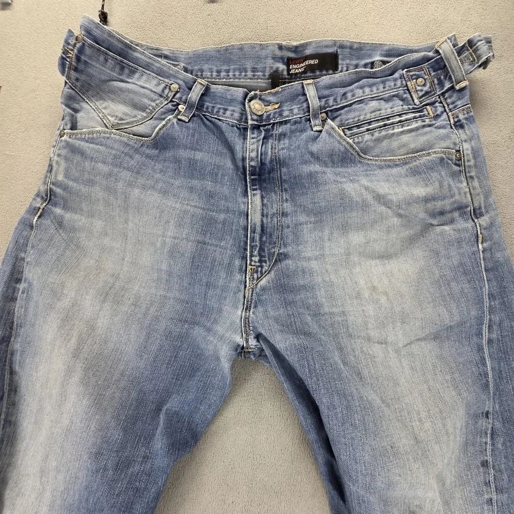 Vintage Levis Engineered Jeans‎ Mens Blue Buckle Back Twisted Fits 36x31
